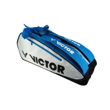 Victor Racketbag Doublethermobag 9114B (Racket bag, 2 main compartments, shoe compartment) 2024 white/blue